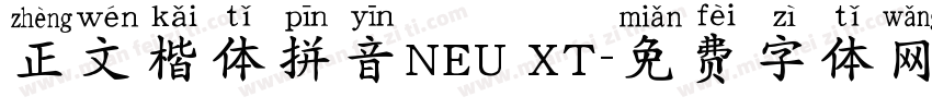 正文楷体拼音NEU XT字体转换